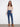 Indigo jeans with a five-pocket design and metallic floral embroidery, offering a stylish straight fit by Charlie B.