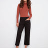 Black ponte pants with a cropped length, offering modern style and comfort by Charlie B.