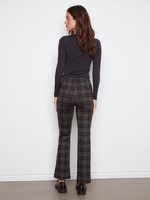 Showcasing classic plaid design with a chic silhouette, these pants are ideal for any occasion by Charlie B.