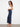 Wide-leg navy cropped pants made from stretch fabric, featuring a regular rise and belted waist by Charlie B.