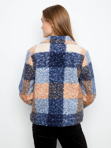Designed with welt pockets, this jacket combines practicality with fashionable flair effortlessly by Charlie B.