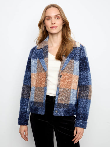 Enhance your wardrobe with the tailored collar on this unique piece that exudes timeless style by Charlie B.