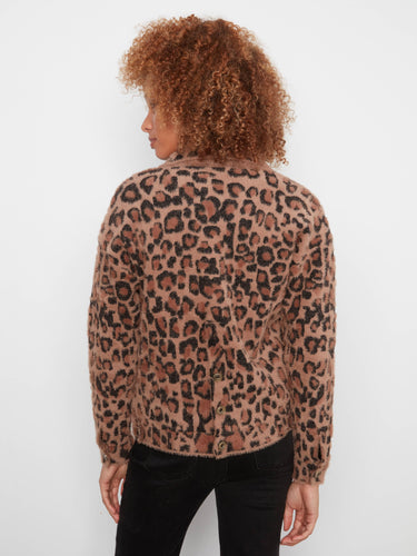 Chic leopard print jacket featuring a relaxed fit and convenient patch pockets, designed by Charlie B.