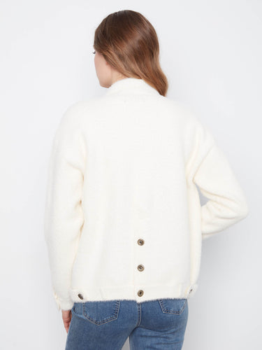 Relaxed fit design ensures ease of movement and casual elegance in this chic jacket. By Charlie B.