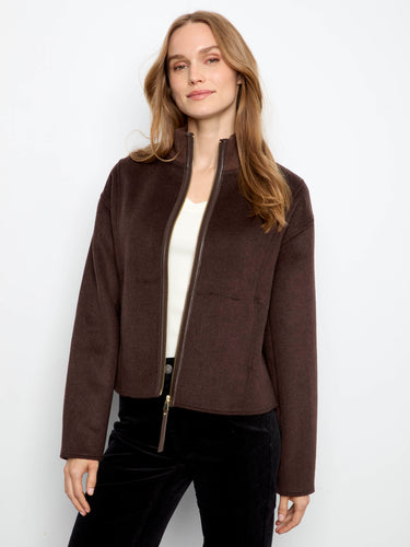 Elevate your wardrobe with this sophisticated jacket made from a soft wool blend, ensuring both style and comfort by Charlie B.