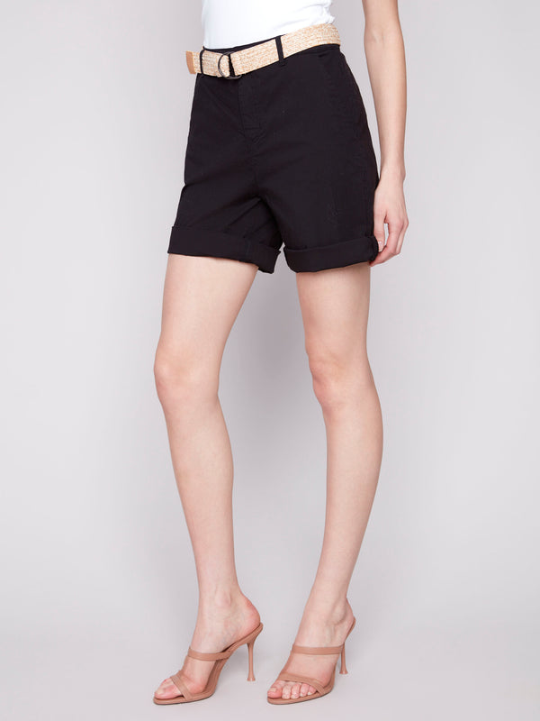 Stretch twill fabric ensures flexibility in these chic shorts by Charlie B.
