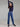 Sophisticated slim fit navy top crafted from cozy ribbed knit material by Charlie B.