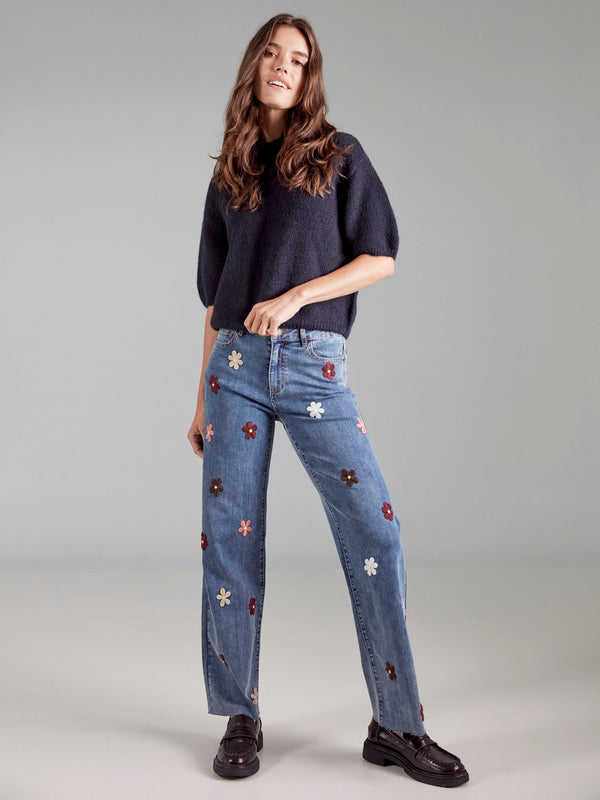 The crew neckline adds a touch of classic charm to this versatile Moonlight knit sweater by Charlie B.