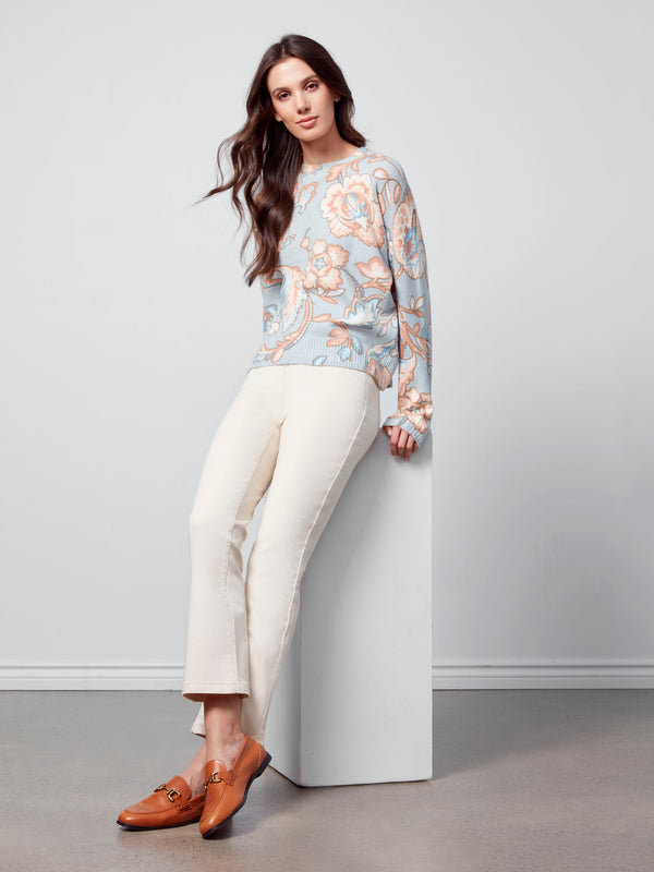 Printed Crew Neck Sweater - Baroque