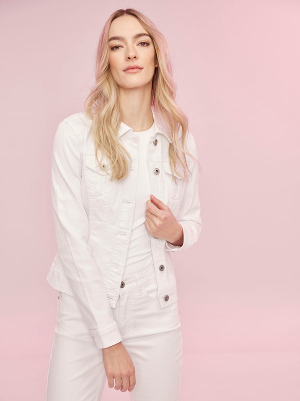 Stretch Denim Jacket - White