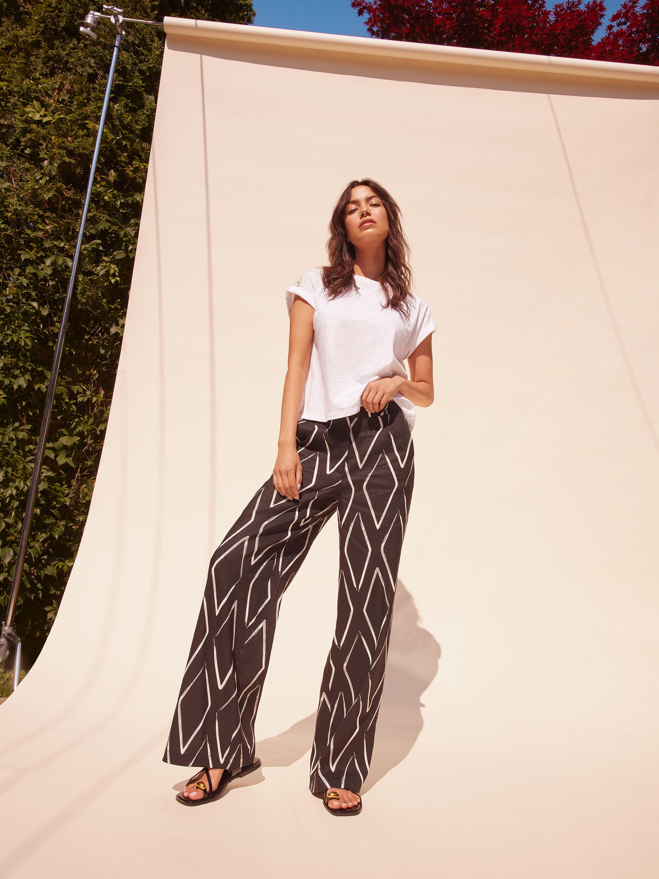 Stylish wide-leg trousers made for comfort by Charlie B.