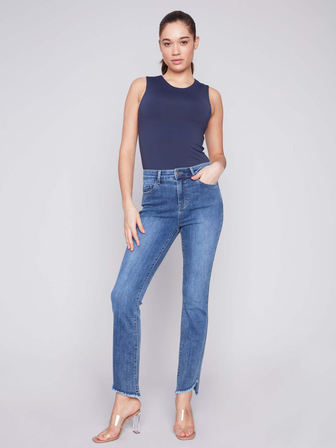 Charlie B Denim Guide - Bootcut Jeans with Asymmetrical Hem