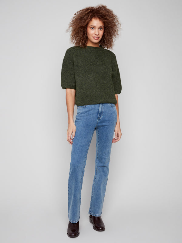 Elegant knit design showcasing plush texture and relaxed fit style by Charlie B.