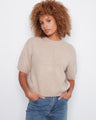 Cozy sweater in soft brushed knit, featuring a stylish mock neck for added elegance. Perfect for cool weather. By Charlie B.