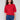 Crimson plush knit sweater featuring balloon-shaped elbow sleeves and elegant design by Charlie B.