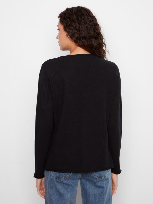 Basic V-Neck Sweater - Black