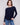 Navy long-sleeve sweater with a stylish boat neck, ideal for adding elegance to any outfit by Charlie B.