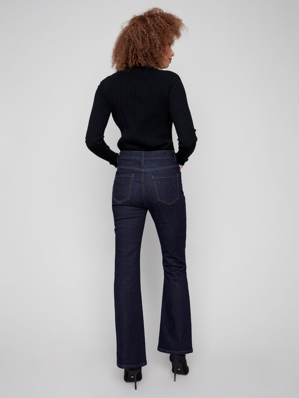 These jeans offer a flattering regular rise, enhancing the modern silhouette by Charlie B.