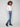 Stylish five-pocket design on these medium blue bootcut jeans adds functionality by Charlie B.