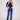 Indigo bootcut jeans featuring a regular rise and stylish stretch denim for comfort by Charlie B.