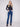 Indigo bootcut jeans featuring a regular rise and stylish stretch denim for comfort by Charlie B.