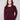 Cabernet sweater with a speckled pattern, showcasing long sleeves and a chic braided 'Love' detail on the front by Charlie B.