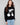 Charming black sweater with cherry intarsia and crew neck design, perfect for a cozy look by Charlie B.