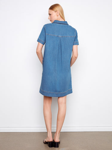 Designed with patch pockets for added convenience, this knee-length dress is perfect for everyday wear by Charlie B.