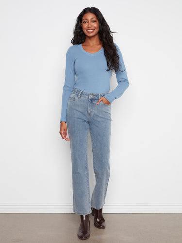 These jeans feature a classic straight leg design, perfect for versatile styling. Made with care by Charlie B.