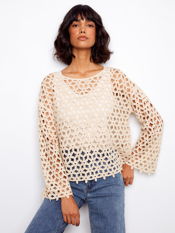 Crafted from a soft cotton blend, this top ensures breathability and ease of wear while maintaining its fashionable appeal by Charlie B.