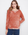 This sweater features a crew neckline and drop shoulders, perfect for a relaxed style. Made from 100% cotton by Charlie B.