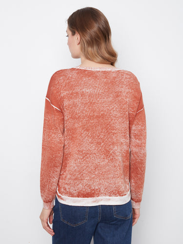Crafted with drop shoulders, this cozy sweater offers ease and style in every wear. Made entirely from 100% cotton by Charlie B.