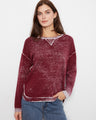 A stylish sweater featuring a crew neckline and washed finish, crafted in 100% cotton for ultimate comfort by Charlie B.
