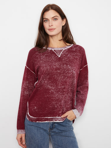 A stylish sweater featuring a crew neckline and washed finish, crafted in 100% cotton for ultimate comfort by Charlie B.