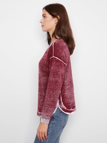 Made entirely of 100% cotton, this sweater features unique design elements like a washed finish and drop shoulders by Charlie B.