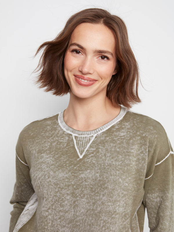 Cotton Crew Neck Sweater - Verveine