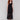 Black crochet maxi dress with handcrafted patterns by Charlie B.