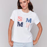 Cotton t-shirt with relaxed fit and bold 'SUMMER' graphic by Charlie B.