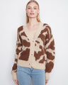 Cozy cardigan with a V-neck and fuzzy knit texture, offering style and warmth by Charlie B.
