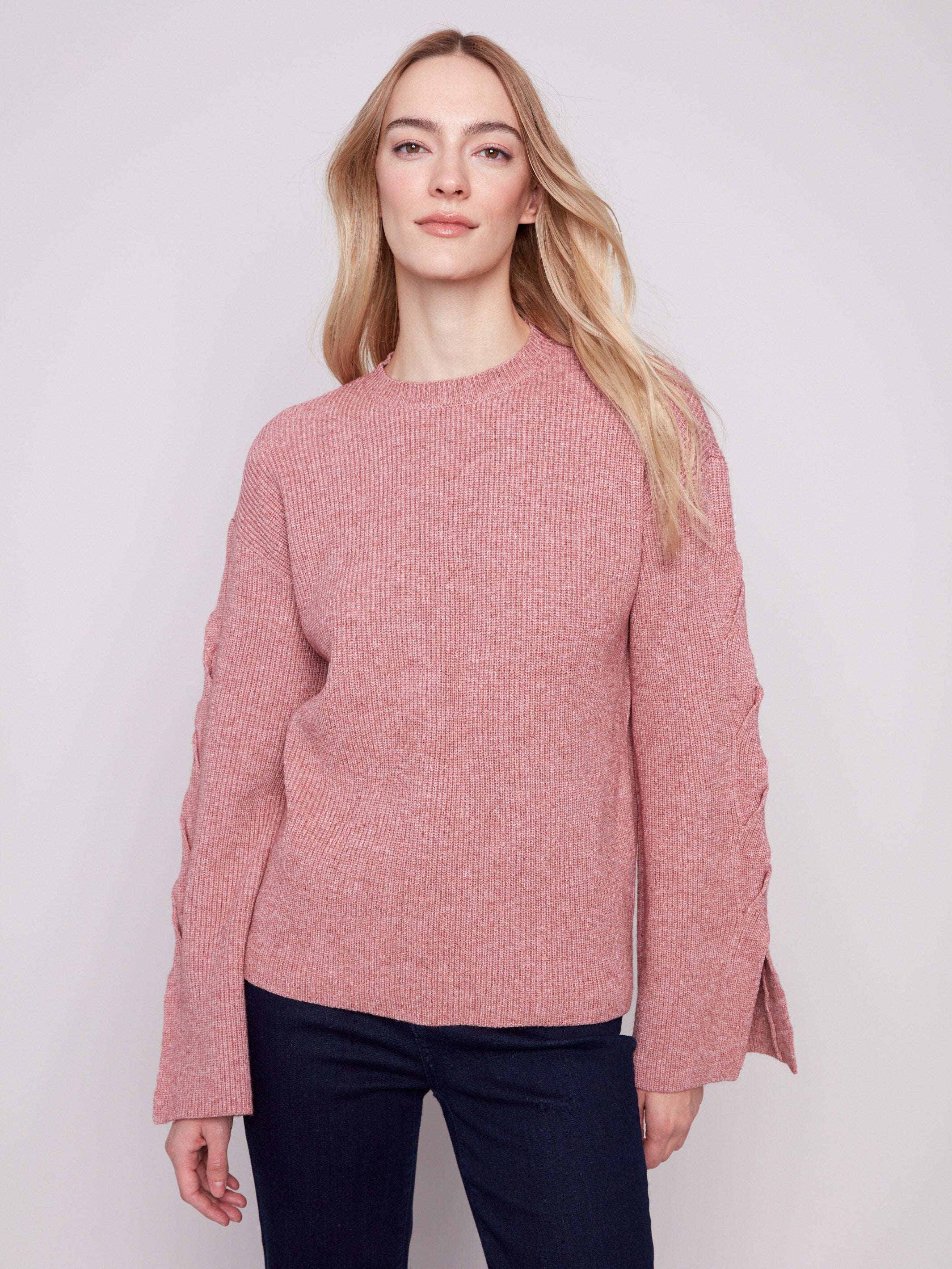 Primrose sweater with drop shoulders, featuring a soft knit texture and stylish design by Charlie B.