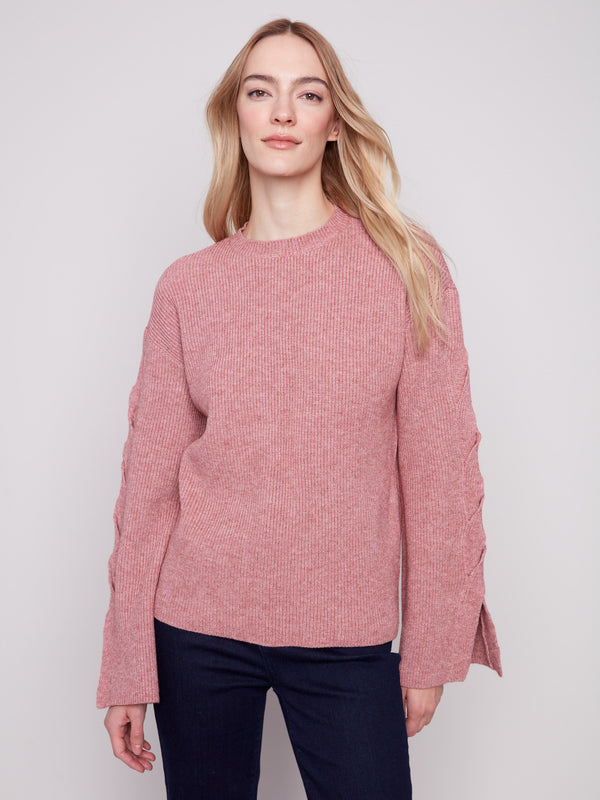 Primrose sweater with drop shoulders, featuring a soft knit texture and stylish design by Charlie B.