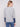 Soft heather grey sweater with ribbed cuffs in contrast navy, perfect for a chic yet relaxed look by Charlie B.