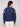 Chic crew neck sweater in denim with elegant embroidered flowers on the shoulders and puff sleeves by Charlie B.