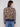 Leopard jacquard body sweater with complementary striped sleeves and ribbed cuffs adds flair to any outfit by Charlie B.
