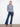 Stylish blue haze crochet sweater showcasing three-quarter sleeves, ideal for any casual outing by Charlie B.
