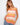 This crochet tank top in apricot features a stylish scoop neckline, perfect for casual outings. Designed by Charlie B.