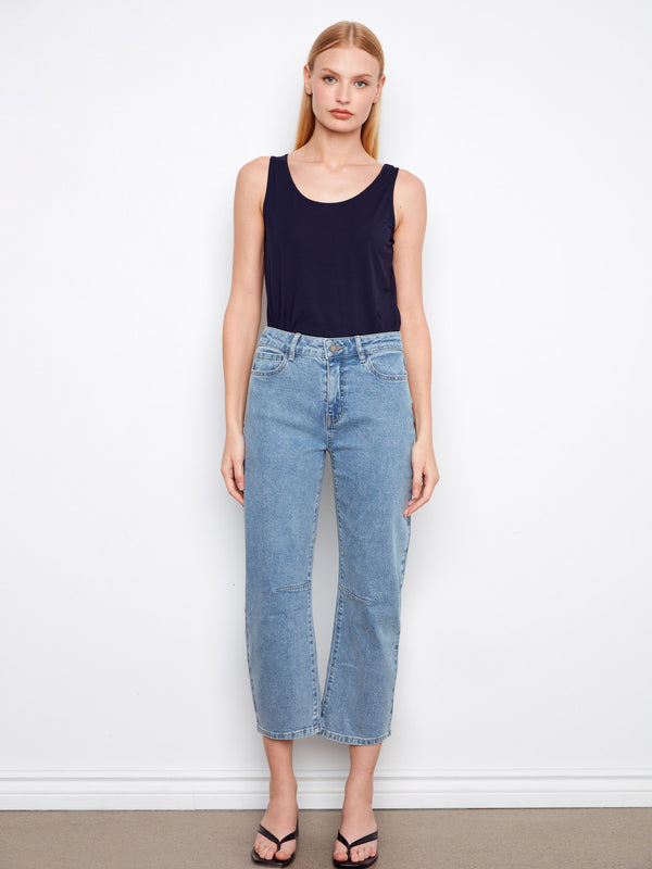 Crafted from soft stretch denim, these jeans ensure all-day comfort without compromising on style and elegance by Charlie B.