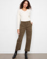These pants feature a stylish barrel leg design, offering a modern silhouette with comfort and versatility by Charlie B.