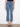 Cropped bootcut jeans in blue featuring a five-pocket design and comfortable stretch denim by Charlie B.