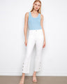 These pants feature a bootcut fit, perfect for pairing with your favorite heels or flats. Crafted from stretch twill by Charlie B.